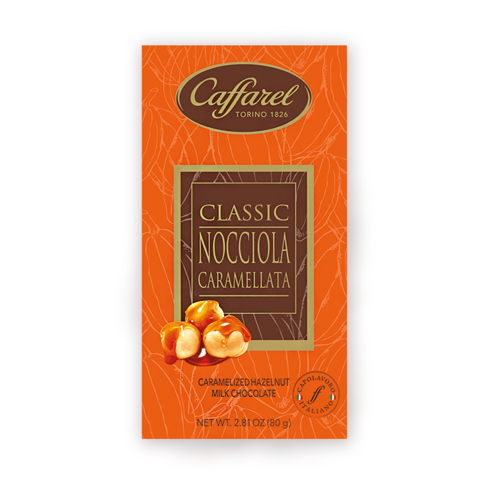Шоколад Caffarel 80g - Caramel Hazelnut Chocolate