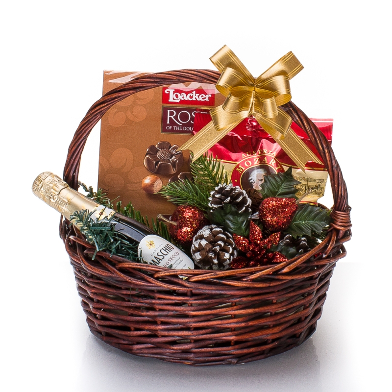 Коледна подаръчна кошница Mini Prosecco - 217